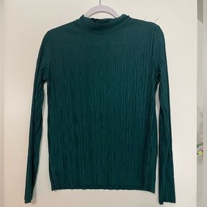 ZARA long-sleeved pleated t-shirt